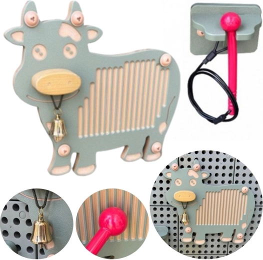 Instrumento musical guiro Masterkidz vaca para panel STEM