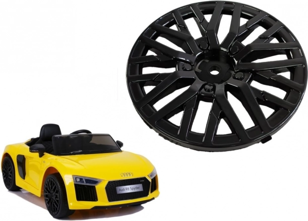 Tapacubos para coche eléctrico infantil AUDI R8, negro