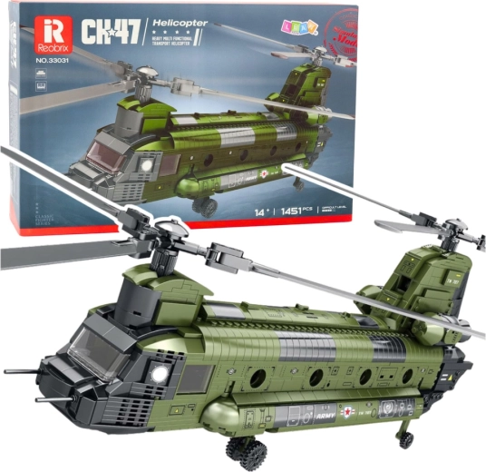 Set de construcción de helicóptero militar CH-47 CHINOOK – 1451 piezas