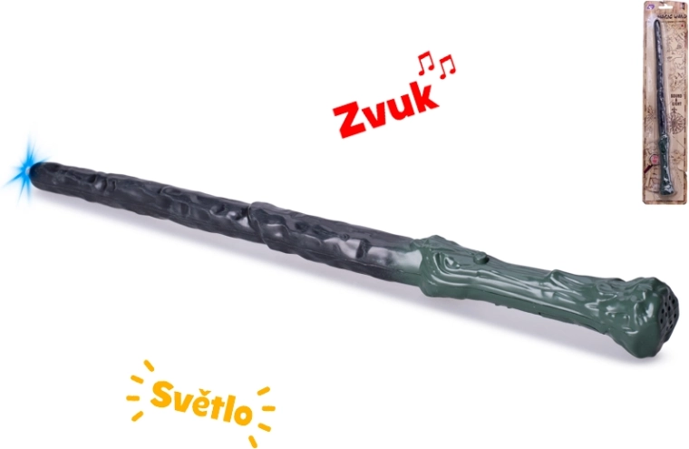Varita mágica con luz y sonido 36 cm – verde