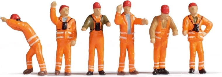 NOCH set de figuras de maniobradores H0 (6 uds.)