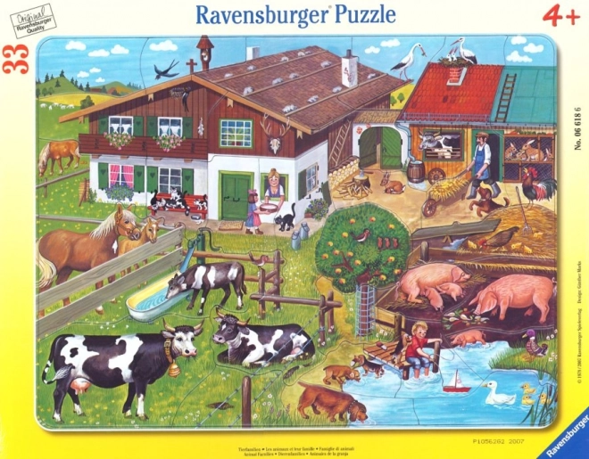 Puzzle Animalitos en la granja, 33 piezas