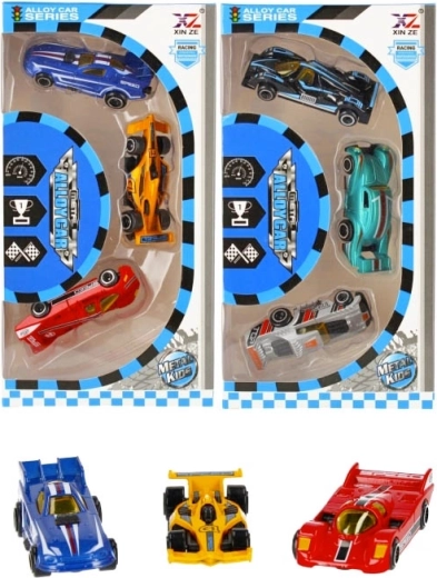 Coches de carreras metálicos – set de 3 uds.
