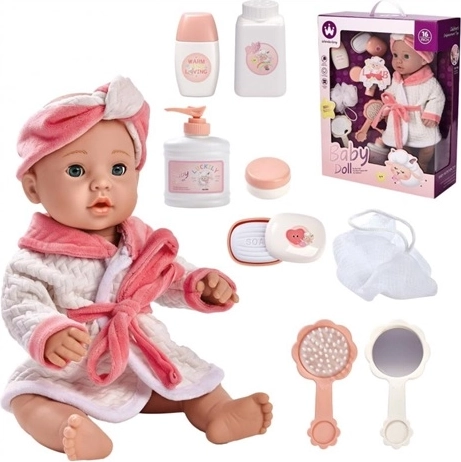 Muñeca bebé con accesorios de baño