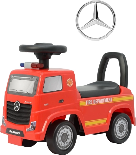 Correpasillos infantil Milly Mally Mercedes-Benz Actros, camión de bomberos rojo