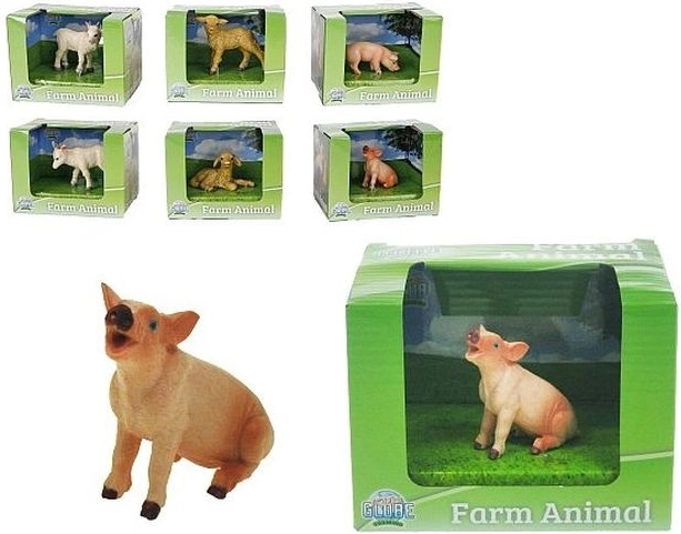 Kids Globe figura de animal de granja (oveja, cerdo o cabra) 1:32