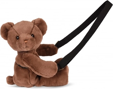 Doudou bolso de peluche bandolera osito marrón 30 cm