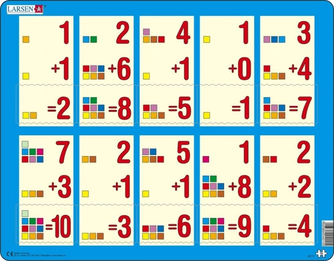 Puzzle educativo Larsen de sumas hasta 10