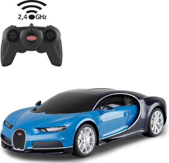 Coche RC Jamara Bugatti Chiron 1:24 2,4 GHz azul - 1 pieza