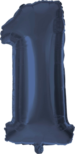 Globo de foil número 1 30 cm azul TORO
