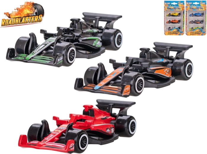 Fórmulas metálicas Roadblasters de 7,5 cm - 3 uds.