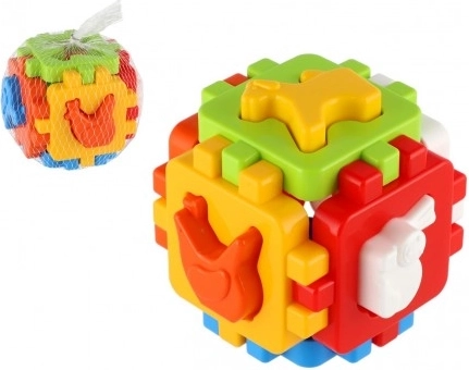 Cubo encajable de plástico 10 × 10 cm en red