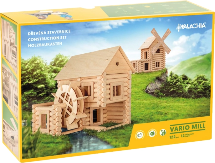 Walachia kit de construcción de madera Vario Mill (122 piezas)