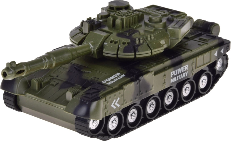 Tanque con torreta giratoria y cañón móvil