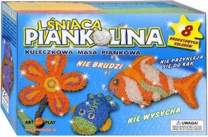 Piankolina – plastilina con purpurina, 8 colores