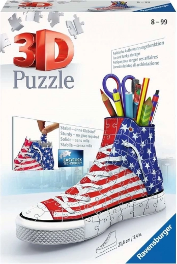 Puzzle 3D Ravensburger zapatilla American Style, 108 piezas