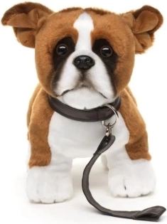 Boxeador de peluche con correa de 24 cm