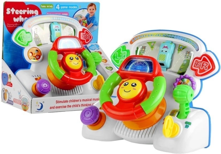 Volante educativo interactivo con luces y sonidos para niños