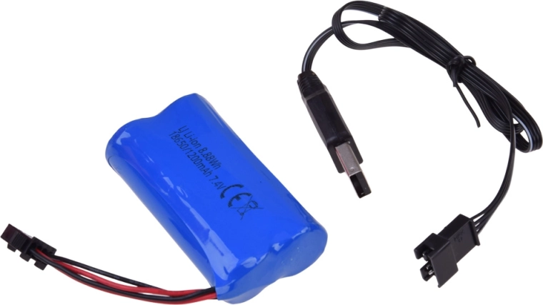 Alimentación por batería recargable y carga por USB