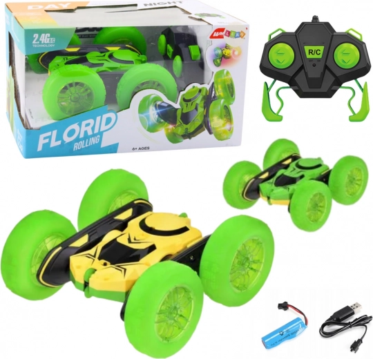 Coche RC acrobático 360° – verde