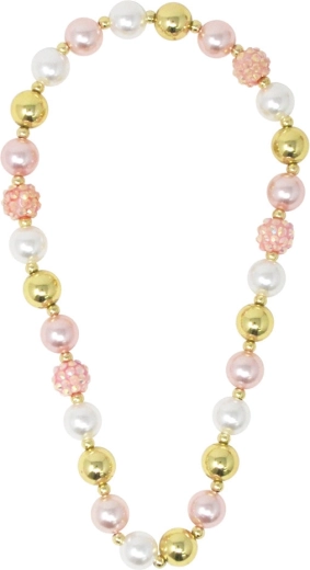 Collar Pink Poppy con perlas y coronita