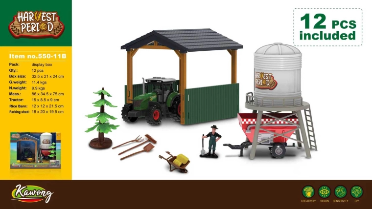 Set de granja con tractor
