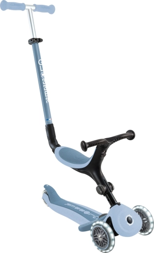 Globber Go-up active lights ecologic patinete 3en1 con ruedas LED blueberry