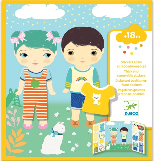Pegatinas reposicionables para niños Ropa de Djeco