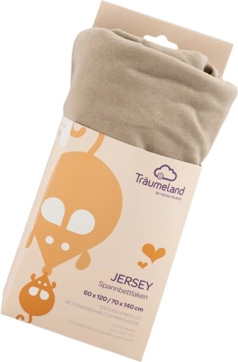 Sábana bajera de jersey Träumeland UNI taupe