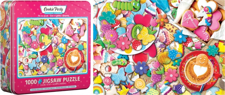 Puzzle en caja metálica Eurographics Fiesta de galletas 1000 piezas