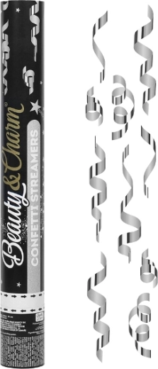 Beauty Charm confeti neumático – serpentinas plateadas