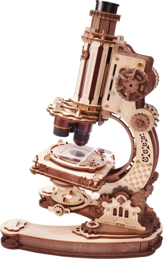 RoboTime ROKR rompecabezas mecánico 3D de madera: microscopio