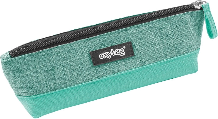 Estuche para material de escritura verde pastel OXYBAG