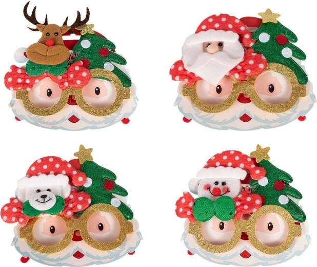 Gafas navideñas con purpurina