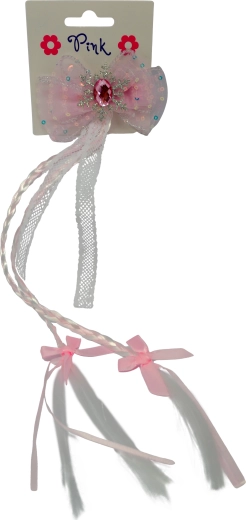 Pinza para el pelo rosa con efecto arcoíris Sparkys