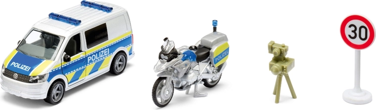 Siku Super set de policía VW T6 con moto BMW