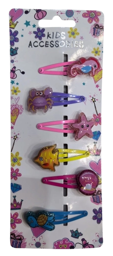 PINK set de horquillas para el pelo con motivos de animales marinos mix, 6 uds