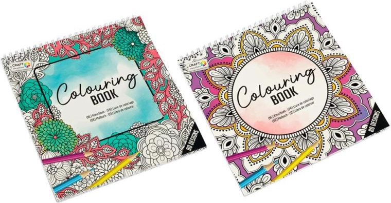 Cuaderno para colorear de 40 hojas – mix de motivos
