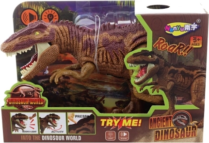 Dinosaurio a pilas con luz y sonidos
