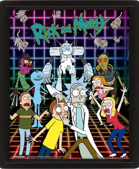 Cuadro 3D de Rick y Morty