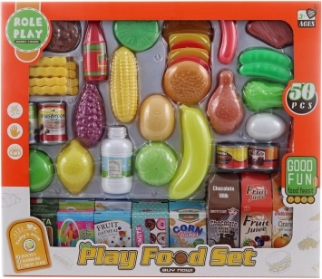 Set de alimentos de juguete para cocina infantil - 50 piezas