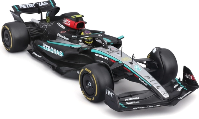 Diseño auténtico Mercedes-AMG Petronas W15 (2024)