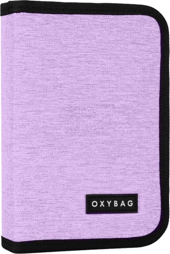 Estuche escolar Unicolor morado, de un piso con dos solapas