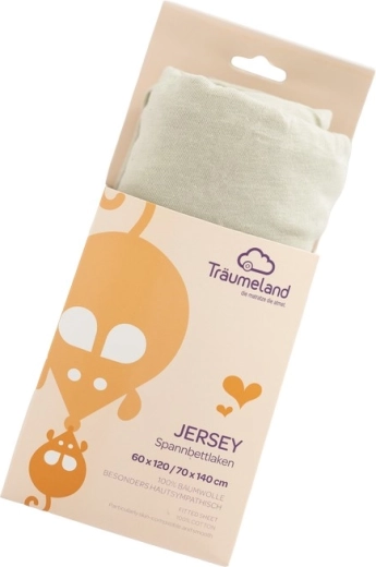 Sábana bajera de jersey Träumeland uni Desert Sage