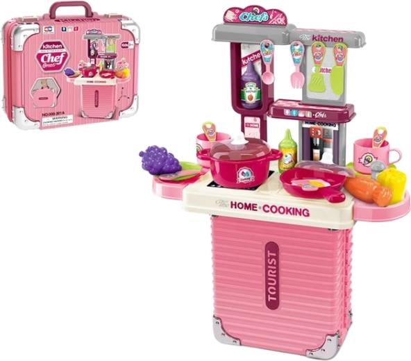 Cocina infantil en maletín con accesorios