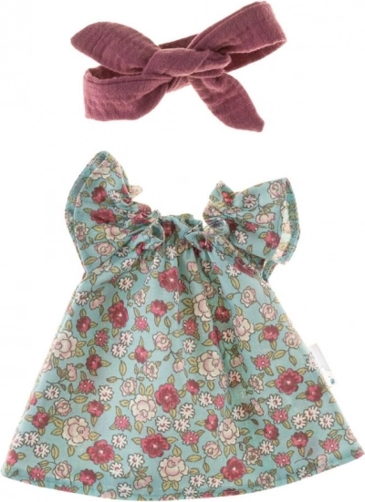 Vestido con cinturón para muñeca de 38 cm – florecitas de brezo