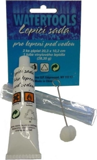 Adhesivo para liner de piscina con parches para reparaciones bajo el agua