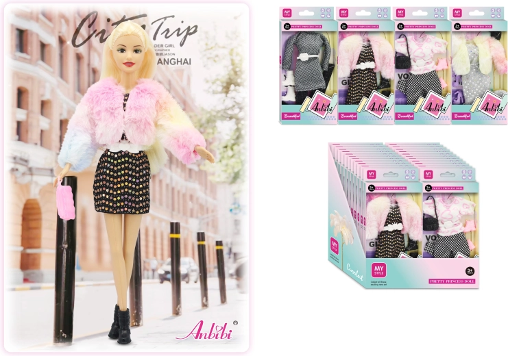 Vestidos elegantes de invierno para muñecas de 30 cm, varios tipos - 1 unidad