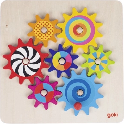 Juego de madera con engranajes Goki