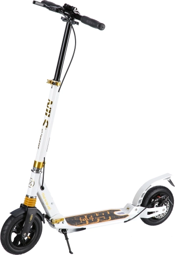 Patinete urbano plegable NILS Extreme HM209T blanco y dorado